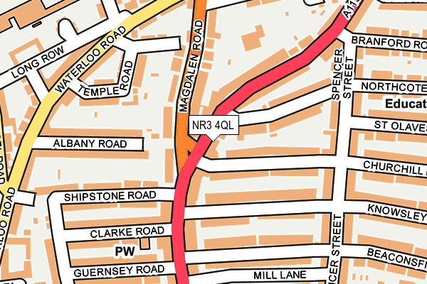 NR3 4QL map - OS OpenMap – Local (Ordnance Survey)