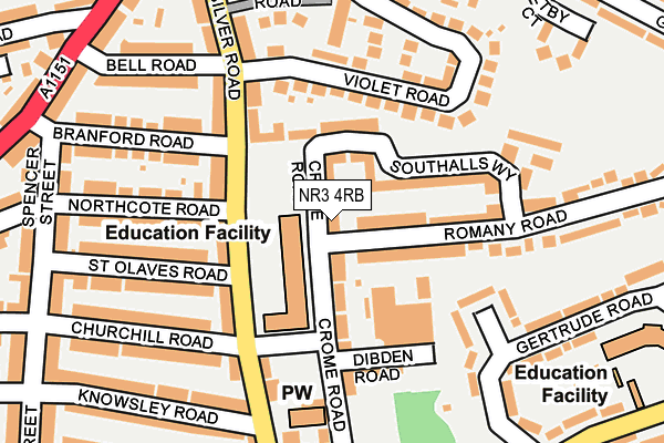 NR3 4RB map - OS OpenMap – Local (Ordnance Survey)
