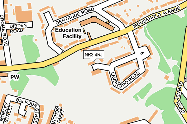 NR3 4RJ map - OS OpenMap – Local (Ordnance Survey)