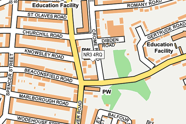 NR3 4RQ map - OS OpenMap – Local (Ordnance Survey)