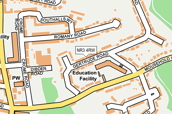 NR3 4RW map - OS OpenMap – Local (Ordnance Survey)
