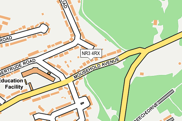 NR3 4RX map - OS OpenMap – Local (Ordnance Survey)