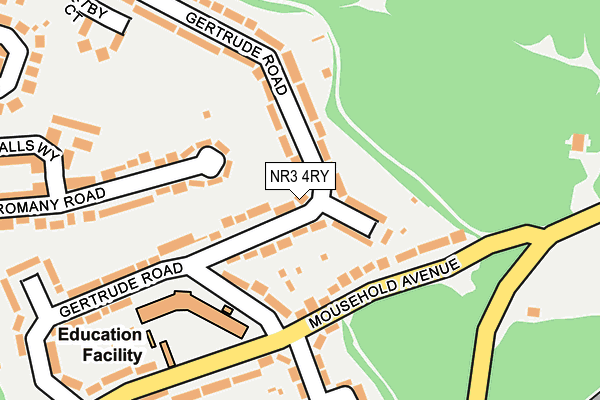 NR3 4RY map - OS OpenMap – Local (Ordnance Survey)