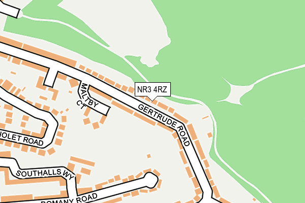 NR3 4RZ map - OS OpenMap – Local (Ordnance Survey)