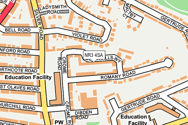 NR3 4SA map - OS OpenMap – Local (Ordnance Survey)
