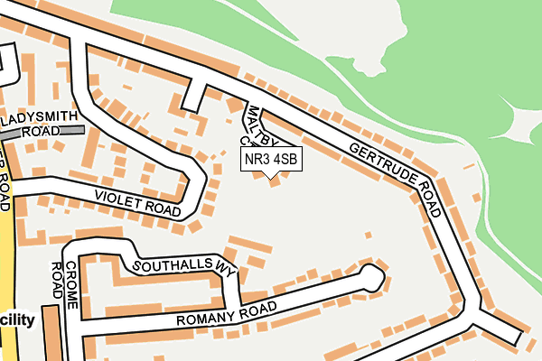 NR3 4SB map - OS OpenMap – Local (Ordnance Survey)
