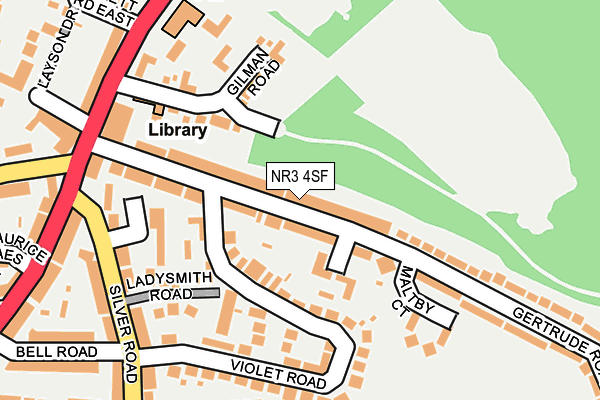 NR3 4SF map - OS OpenMap – Local (Ordnance Survey)