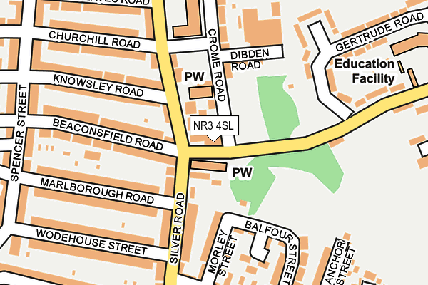 NR3 4SL map - OS OpenMap – Local (Ordnance Survey)