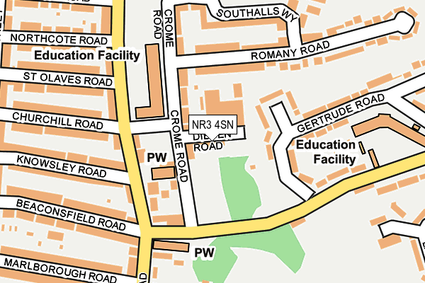 NR3 4SN map - OS OpenMap – Local (Ordnance Survey)