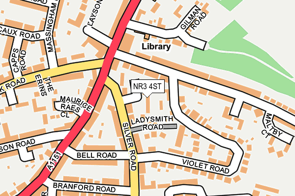 NR3 4ST map - OS OpenMap – Local (Ordnance Survey)