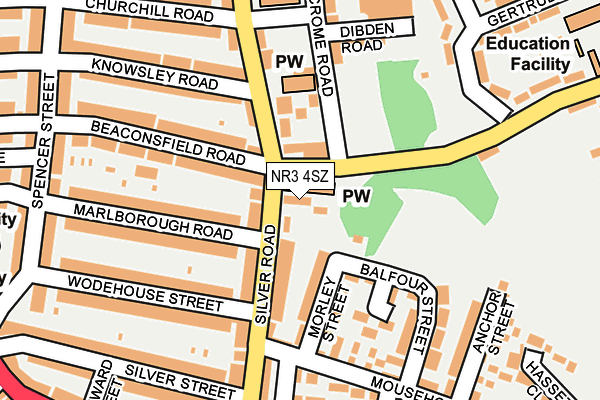 NR3 4SZ map - OS OpenMap – Local (Ordnance Survey)