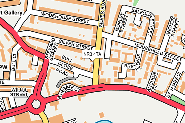 NR3 4TA map - OS OpenMap – Local (Ordnance Survey)