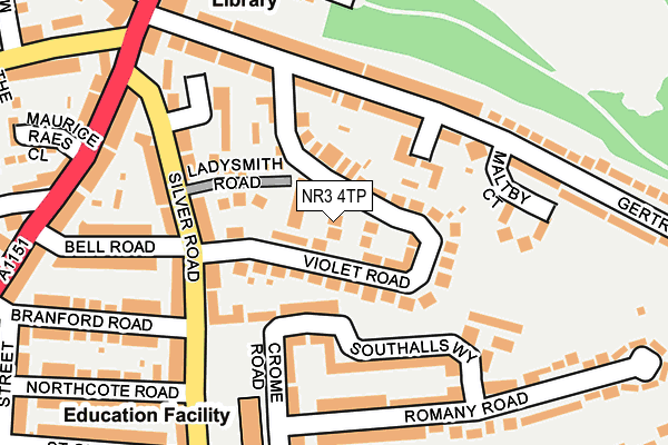 NR3 4TP map - OS OpenMap – Local (Ordnance Survey)