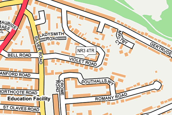 NR3 4TR map - OS OpenMap – Local (Ordnance Survey)