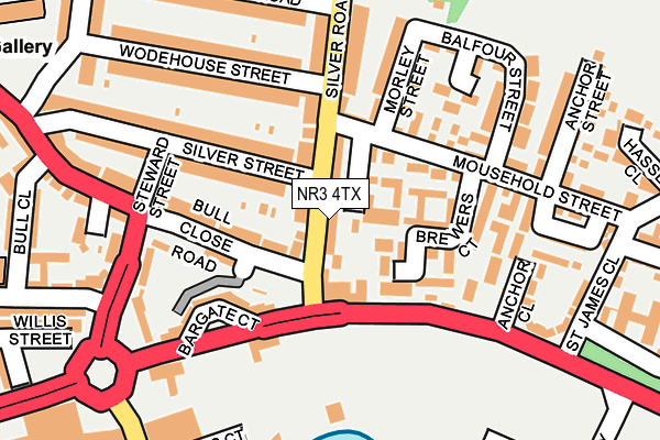 NR3 4TX map - OS OpenMap – Local (Ordnance Survey)