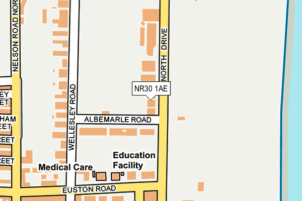 NR30 1AE map - OS OpenMap – Local (Ordnance Survey)