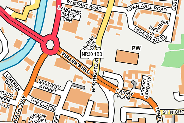 NR30 1BB map - OS OpenMap – Local (Ordnance Survey)