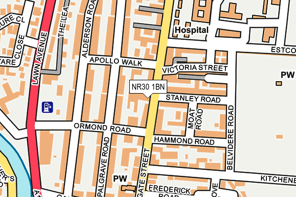 NR30 1BN map - OS OpenMap – Local (Ordnance Survey)