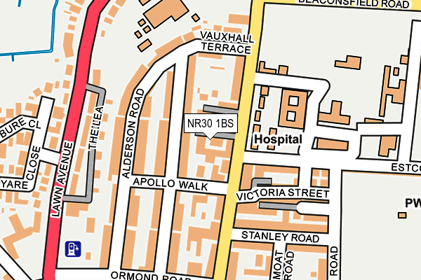 NR30 1BS map - OS OpenMap – Local (Ordnance Survey)