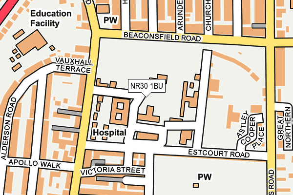 NR30 1BU map - OS OpenMap – Local (Ordnance Survey)