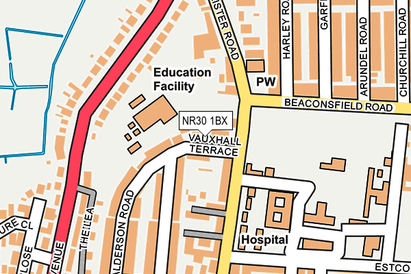 NR30 1BX map - OS OpenMap – Local (Ordnance Survey)