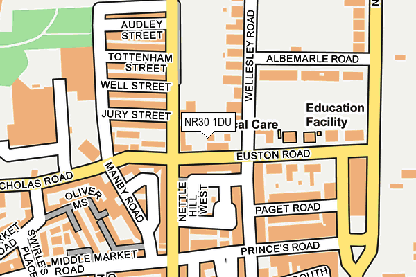 NR30 1DU map - OS OpenMap – Local (Ordnance Survey)