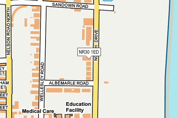 NR30 1ED map - OS OpenMap – Local (Ordnance Survey)