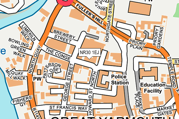 NR30 1EJ map - OS OpenMap – Local (Ordnance Survey)