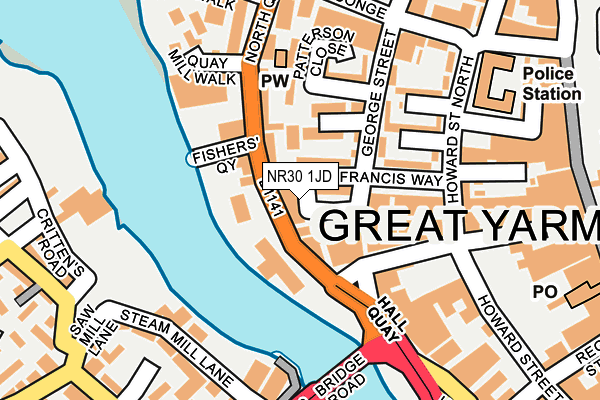 NR30 1JD map - OS OpenMap – Local (Ordnance Survey)