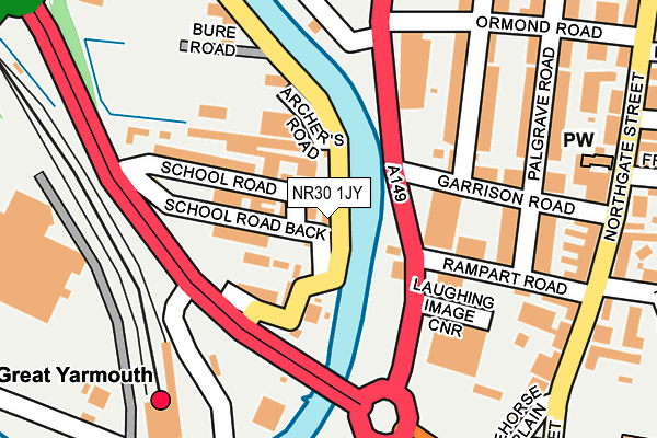 NR30 1JY map - OS OpenMap – Local (Ordnance Survey)