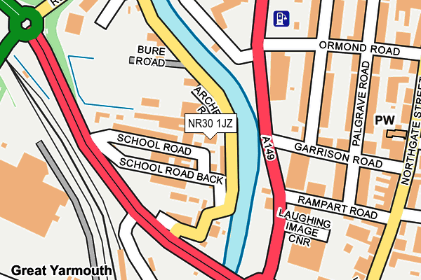 NR30 1JZ map - OS OpenMap – Local (Ordnance Survey)