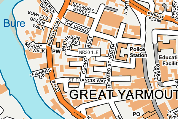 NR30 1LE map - OS OpenMap – Local (Ordnance Survey)