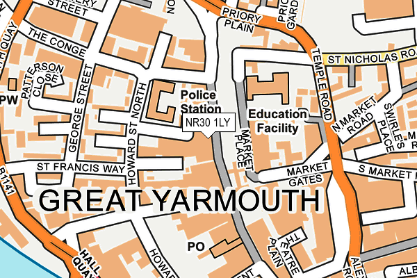 NR30 1LY map - OS OpenMap – Local (Ordnance Survey)