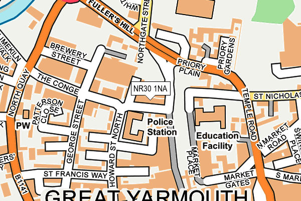 NR30 1NA map - OS OpenMap – Local (Ordnance Survey)
