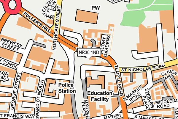 NR30 1ND map - OS OpenMap – Local (Ordnance Survey)