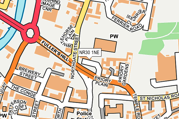 NR30 1NE map - OS OpenMap – Local (Ordnance Survey)