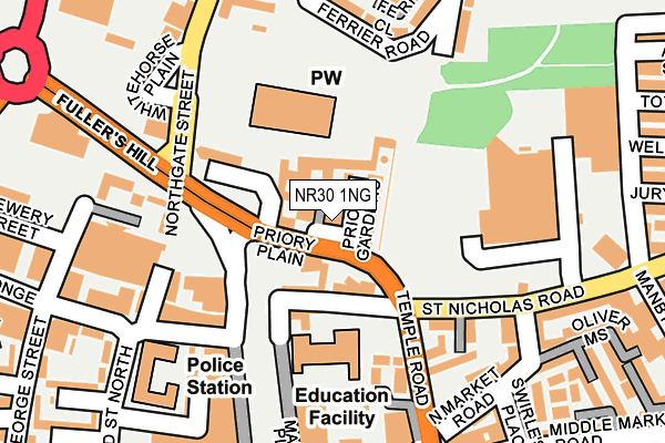 NR30 1NG map - OS OpenMap – Local (Ordnance Survey)