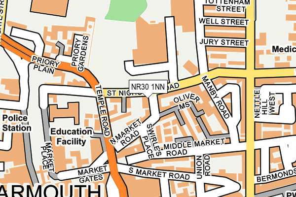 NR30 1NN map - OS OpenMap – Local (Ordnance Survey)