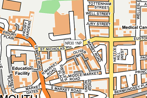 NR30 1NP map - OS OpenMap – Local (Ordnance Survey)