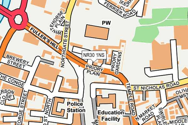 NR30 1NS map - OS OpenMap – Local (Ordnance Survey)