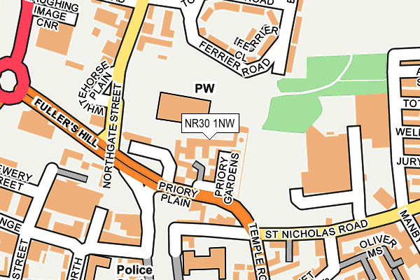 NR30 1NW map - OS OpenMap – Local (Ordnance Survey)