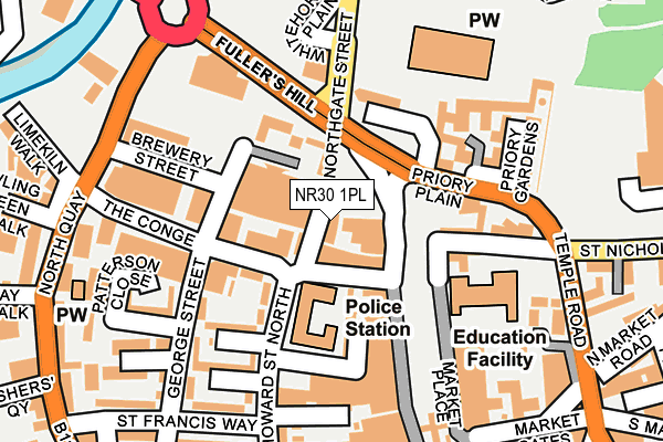 NR30 1PL map - OS OpenMap – Local (Ordnance Survey)