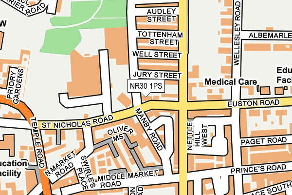 NR30 1PS map - OS OpenMap – Local (Ordnance Survey)