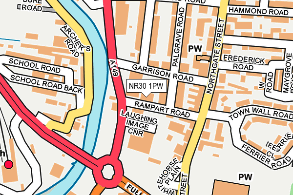 NR30 1PW map - OS OpenMap – Local (Ordnance Survey)