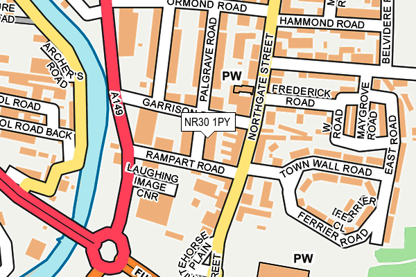 NR30 1PY map - OS OpenMap – Local (Ordnance Survey)