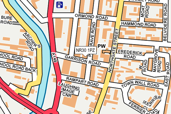 NR30 1PZ map - OS OpenMap – Local (Ordnance Survey)