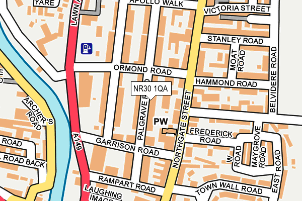NR30 1QA map - OS OpenMap – Local (Ordnance Survey)