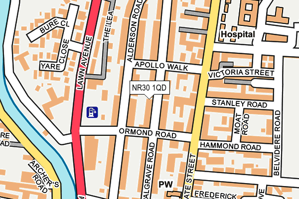NR30 1QD map - OS OpenMap – Local (Ordnance Survey)