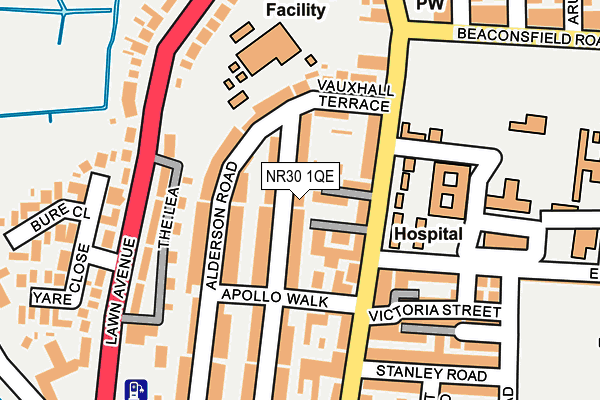 NR30 1QE map - OS OpenMap – Local (Ordnance Survey)