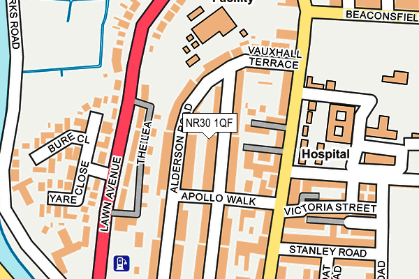 NR30 1QF map - OS OpenMap – Local (Ordnance Survey)